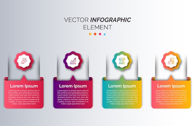 Modelo de infográfico com ícone