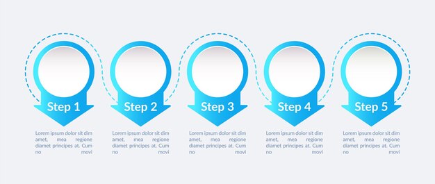 Modelo de infográfico corporativo. elementos de design de apresentação informativa criativa com espaço de texto.