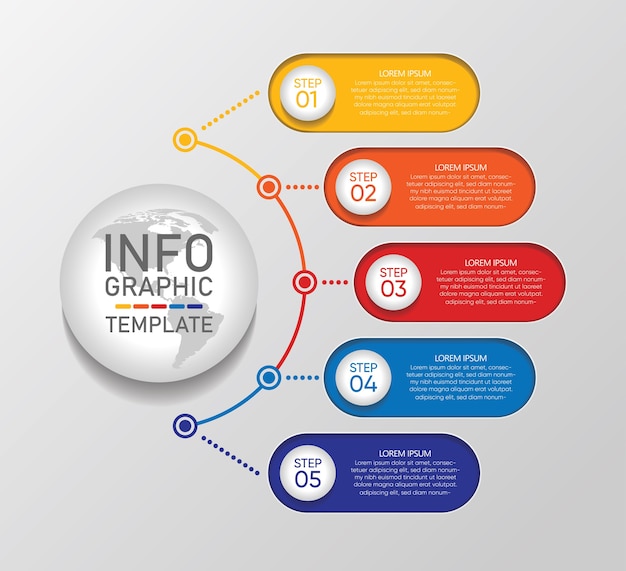 Modelo de infográfico de apresentação de negócios