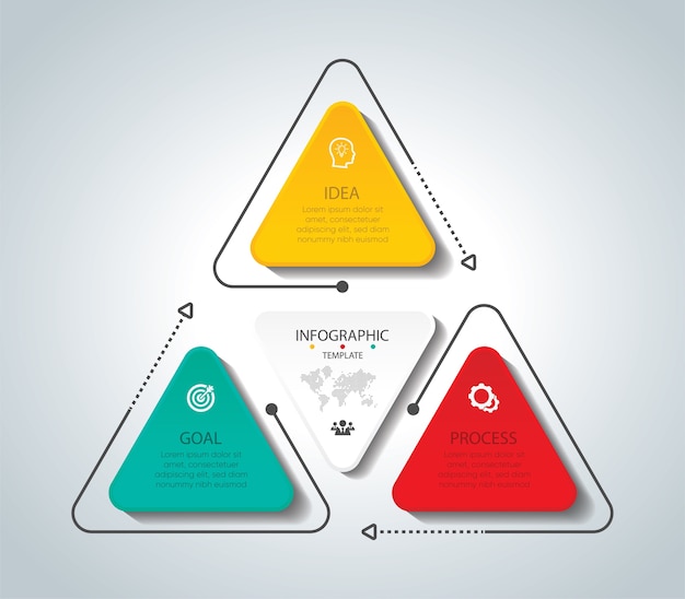 Modelo de infográfico de apresentação de negócios