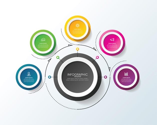 Modelo de infográfico de apresentação de negócios