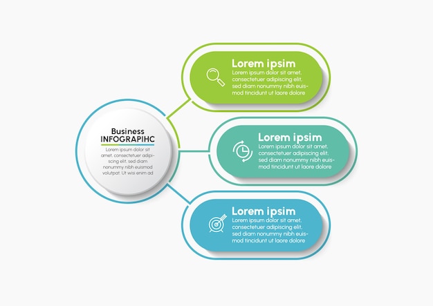 Modelo de infográfico de apresentação de negócios