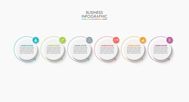 Modelo de infográfico de apresentação de negócios