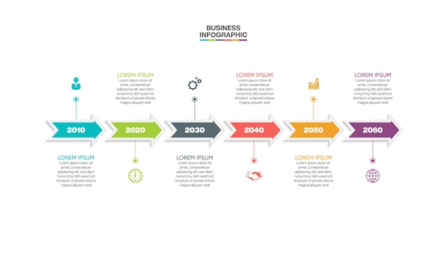 Modelo de infográfico de apresentação de negócios