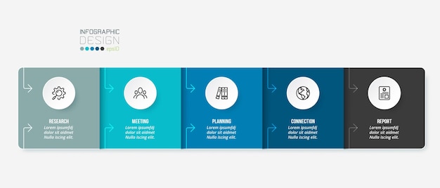 Modelo de infográfico de conceito de negócio com opção