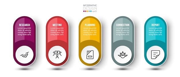 Modelo de infográfico de conceito de negócio com opção