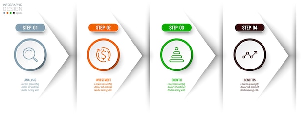 Modelo de infográfico de conceito de negócio com opção