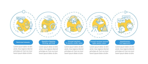 Modelo de infográfico de diagnóstico asd