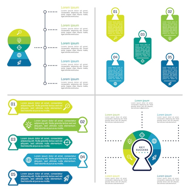 Modelo de infográfico de diretrizes