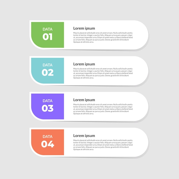 Modelo de infográfico de índice plano de círculo