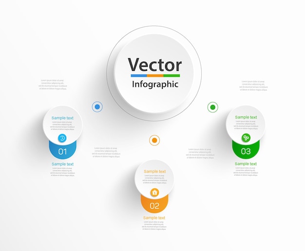 Modelo de infográfico de negócios com opções