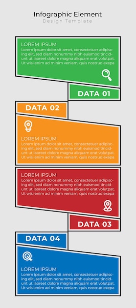 Vetor modelo de infográfico de negócios de apresentação com 4 opções