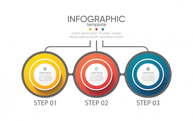 Modelo de infográfico de negócios de apresentação