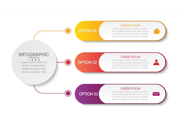 Modelo de infográfico de negócios de apresentação