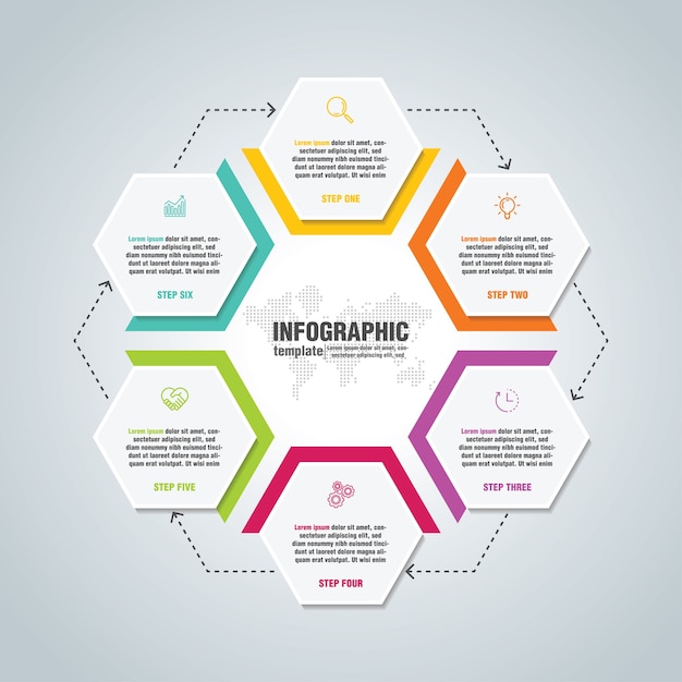 Modelo de infográfico de negócios de apresentação