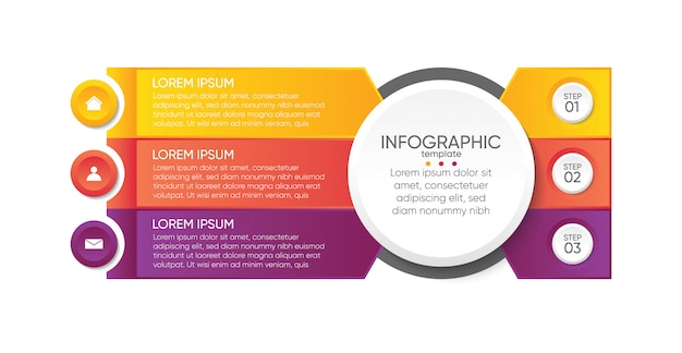 Modelo de infográfico de negócios de apresentação