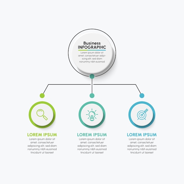 Modelo de infográfico de negócios de apresentação