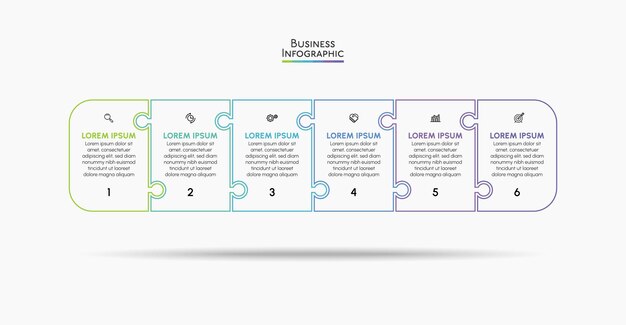 Modelo de infográfico de negócios de apresentação