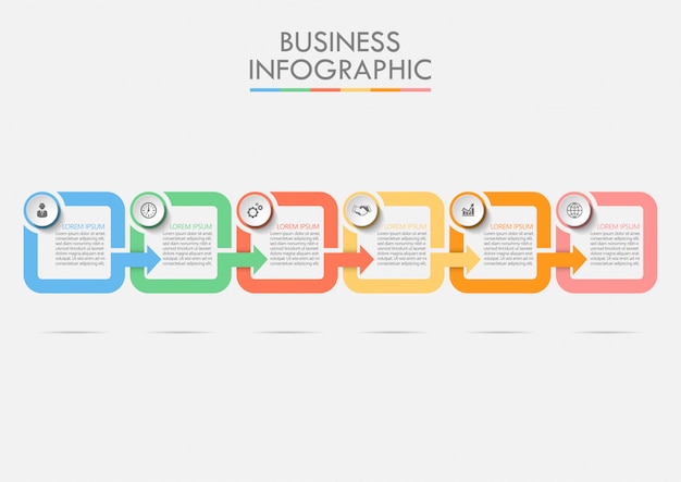 Modelo de infográfico de negócios de apresentação