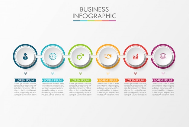 Modelo de infográfico de negócios de apresentação