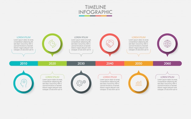 Modelo de infográfico de negócios de apresentação