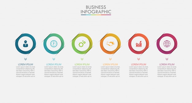 Modelo de infográfico de negócios de apresentação