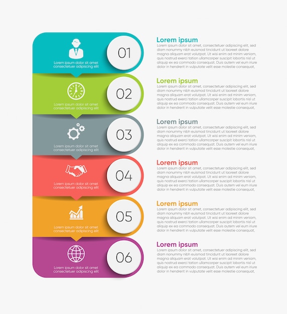 Modelo de infográfico de negócios de apresentação