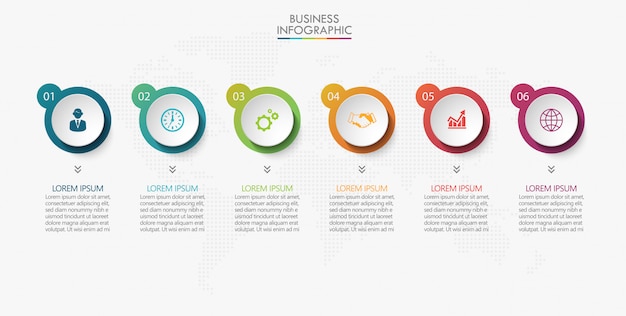 Modelo de infográfico de negócios de apresentação