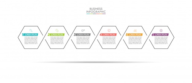 Modelo de infográfico de negócios de apresentação