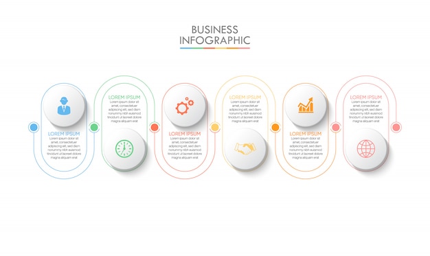 Modelo de infográfico de negócios de apresentação