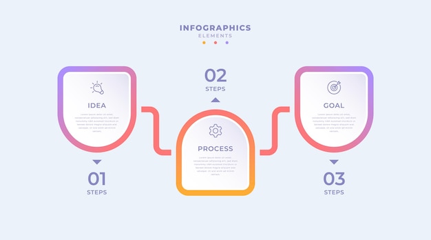 Vetor modelo de infográfico de negócios gradiente