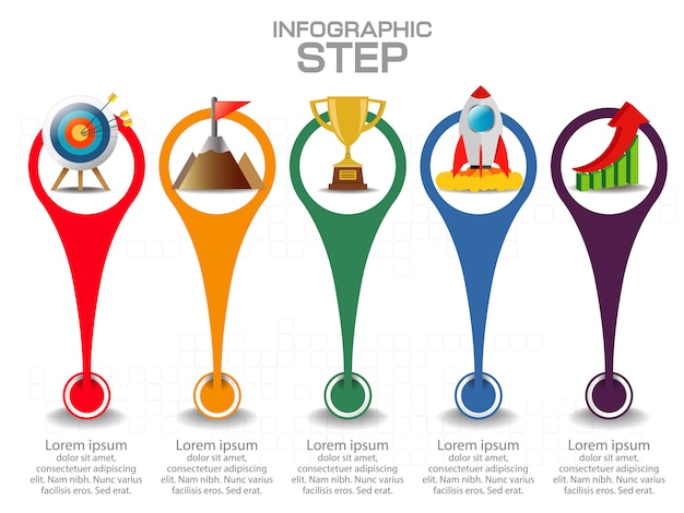 Modelo de infográfico de negócios. visualização de dados.