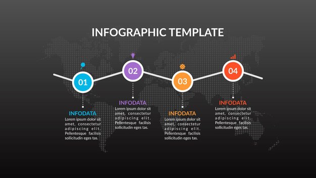 Vetor modelo de infográfico de negócios