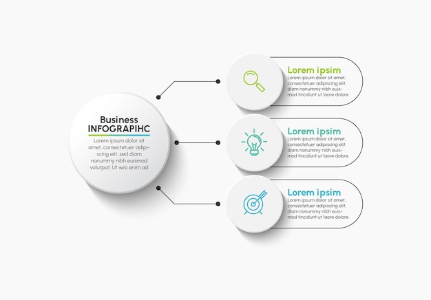 Modelo de infográfico de negócios