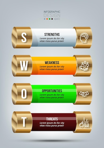 Modelo de infográfico de negócios