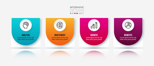 Modelo de infográfico de negócios