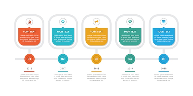 Modelo de infográfico de negócios