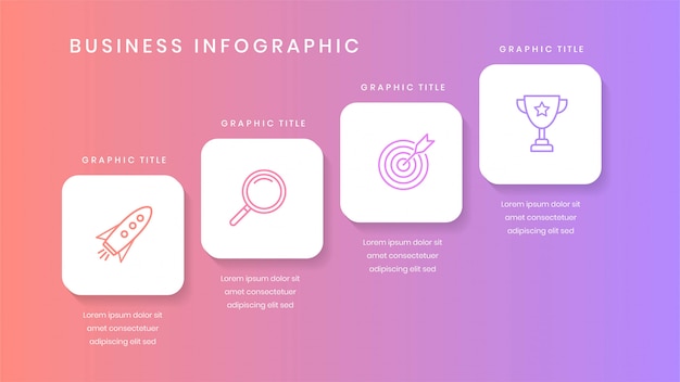 Modelo de infográfico de negócios