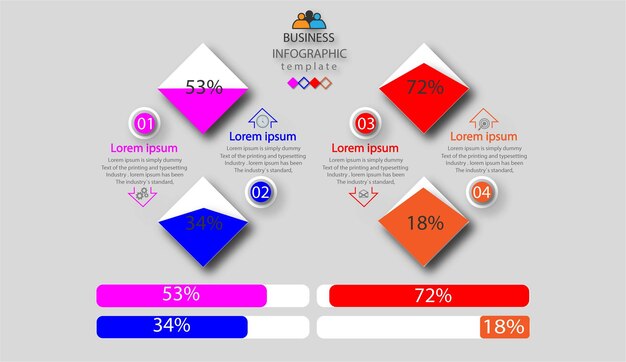 Modelo de infográfico de processo profissional