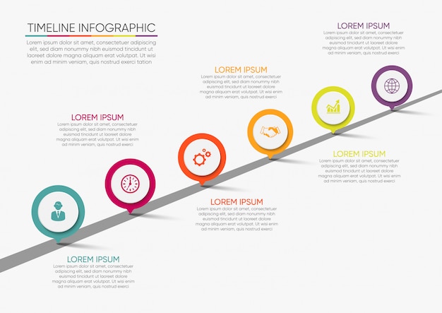 Modelo de infográfico de roteiro de negócios de apresentação