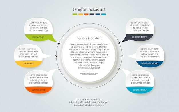 Modelo de infográfico de vetor. visualização de dados com etapas e opções. layout de fluxo de trabalho com ícones.