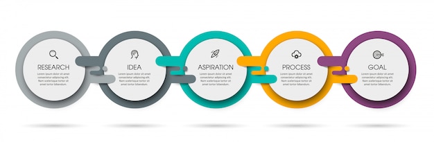 Modelo de infográfico de vetor