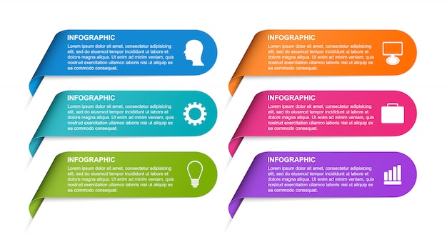 Modelo de infográfico para apresentações de negócios.