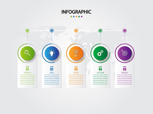 Vetor modelo de infográfico para negócios