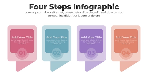 Vetor modelo de infográfico vetorial com etapas