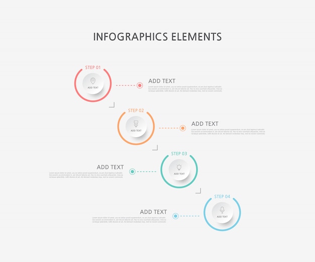 Modelo de infográficos de negócios de apresentação. ilustração.