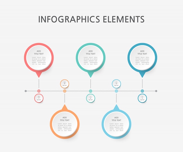 Modelo de infográficos de negócios de apresentação. ilustração.