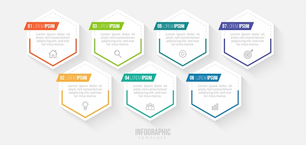 Modelo de infográficos de negócios mínimo.