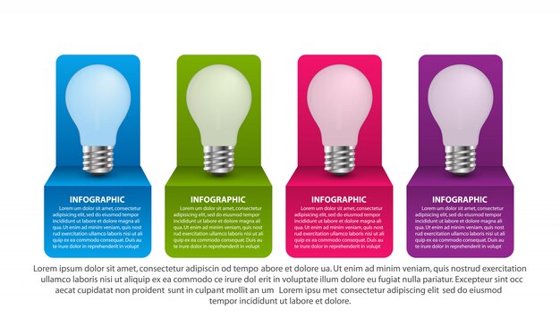 Modelo de infográficos de opções abstratas