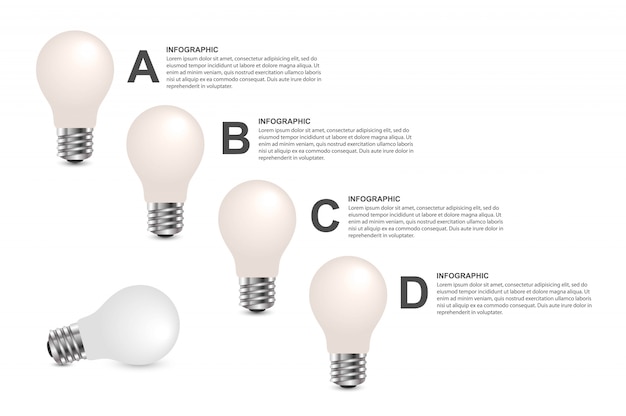 Modelo de infográficos de opções abstratas.